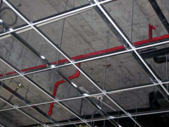 土木工程施工-第21讲-吊顶、门窗及幕墙工程-T 型铝合金龙骨安装