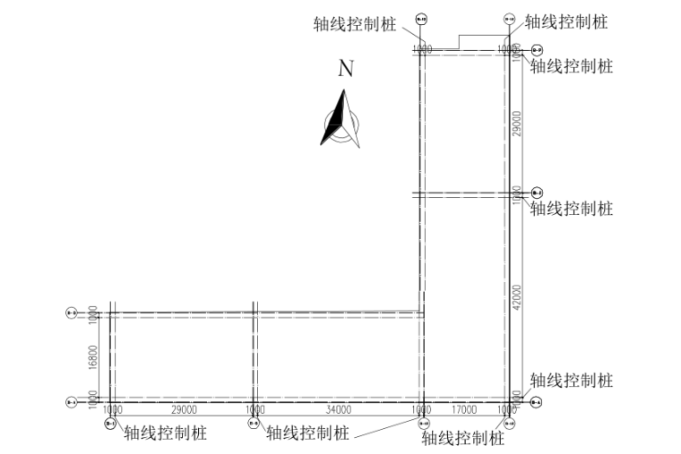 6层剪力墙结构五星级度假酒店施工组织设计-07 施工平面控制桩