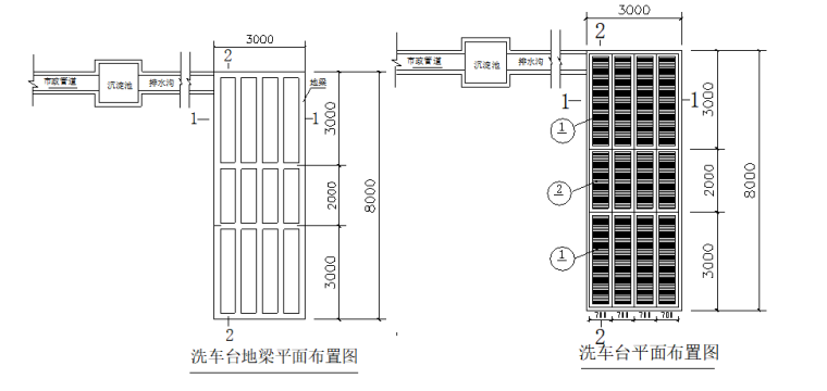 28层框架结构洋房项目施工组织设计-06 洗车台平面布置图