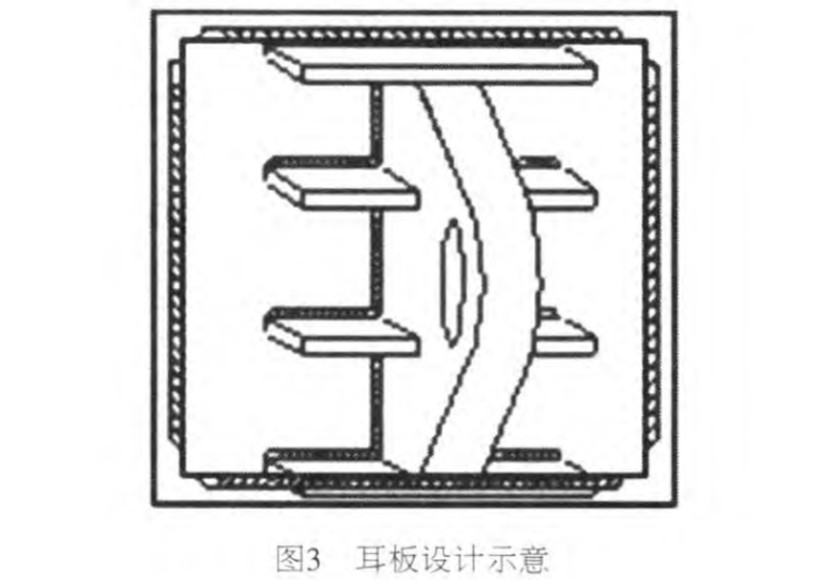 沈阳市府恒隆广场单向拉索幕墙监理关键技术-耳板设计示意