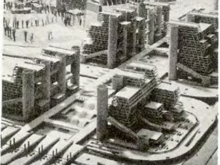 国外多层城市理论发展研究-图4 斯科普里市中心建筑模型