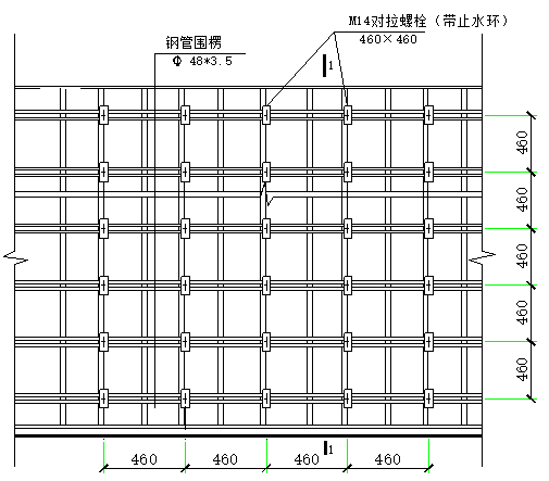 [安徽]高层住宅工程施工组织设计（2017年）-54地下室外墙模板及其支撑体系