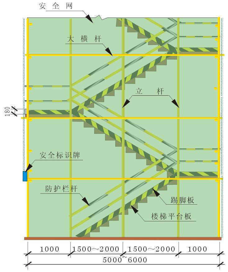 新能源科研中心项目施工组织设计（2017年）-44脚手架斜道示意图