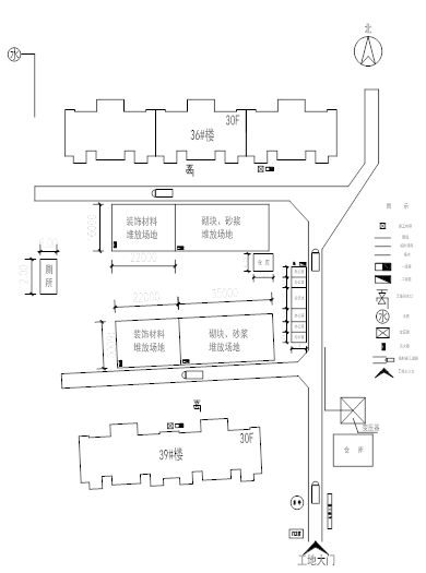 [济南]剪力墙结构高层住宅工程施工组织设计-18施工现场平面布置图
