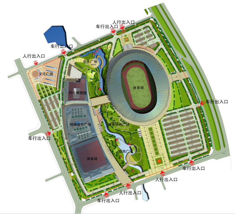 [拉萨]群众文化体育中心施工组织总设计-44平面位置图