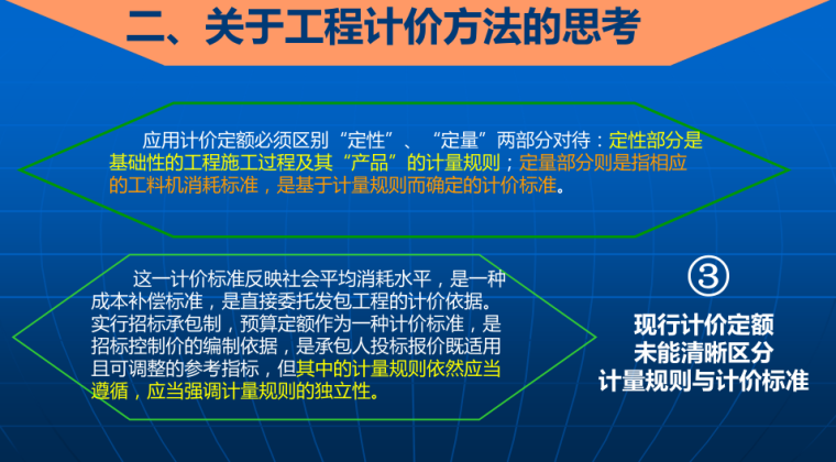 对新形势下工程计价依据的思考-现行计价定额未能清晰区分计量规则与计价标准