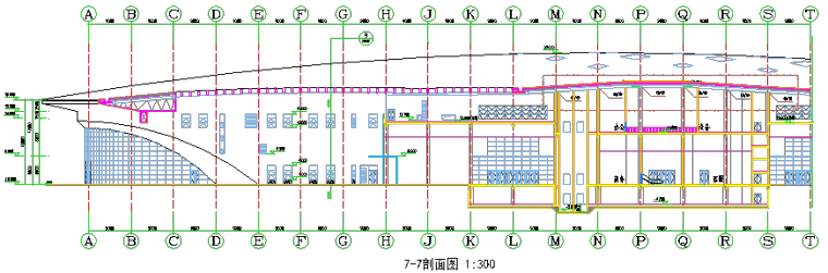 会展中心设计、施工总承包施工组织设计2017-69典型建筑剖面图