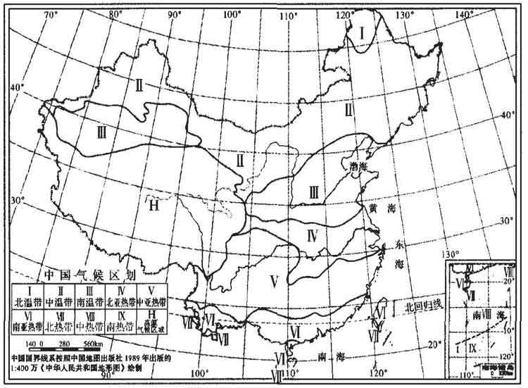 建筑气候分区图城市图片