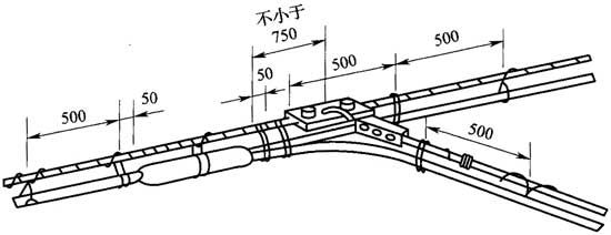 图7．3．9-2 架空电缆在丁字吊线处的吊扎示意图.jpg