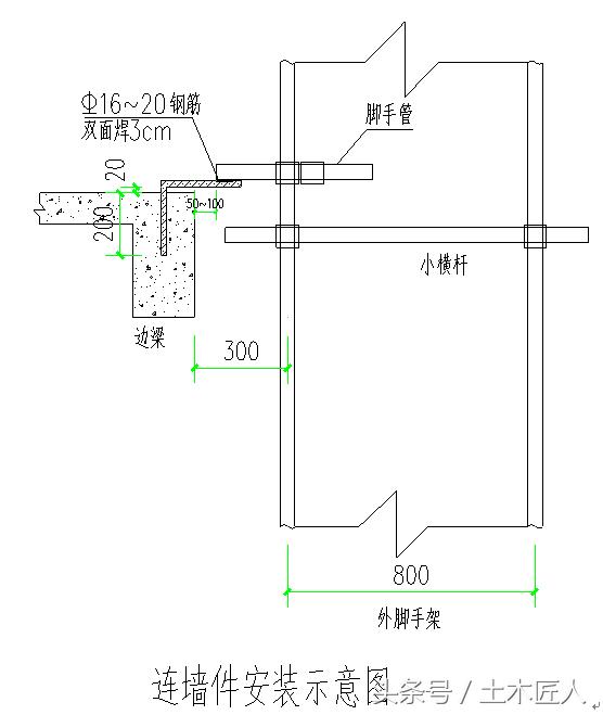 连墙件图片 做法图片