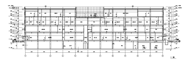 4层框剪结构地面服务区施工组织设计-04 建筑设计剖面图