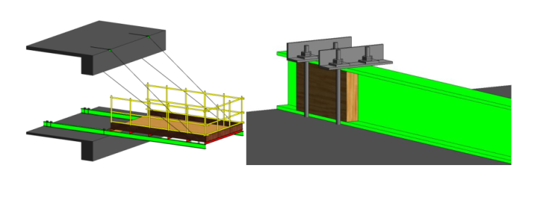 4层框剪结构地面服务区施工组织设计-09 悬挑式出料平台节点大样图