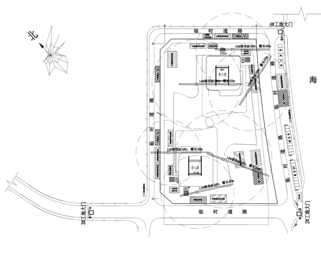 34层框架核心筒大厦施工组织设计（812页）-10 装修插入施工总平面图