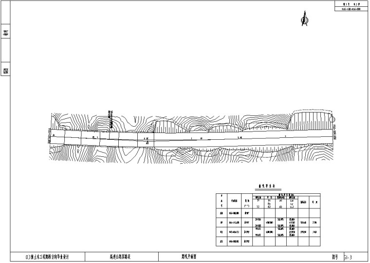 双向6车道高速公路路基路面的综合设计-2、平面图