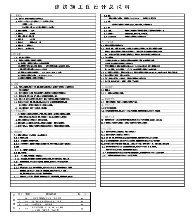 框架传达室招标文件(含图纸、工程量清单）-3、设计说明
