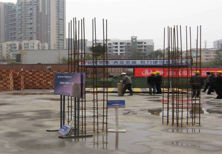 广东30层商业住宅公寓施工组织设计-框架柱施工样板