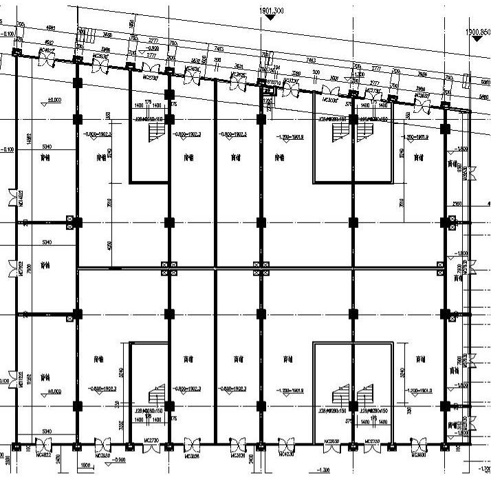 高层住宅工程施工组织设计（260页）-17裙房平面图