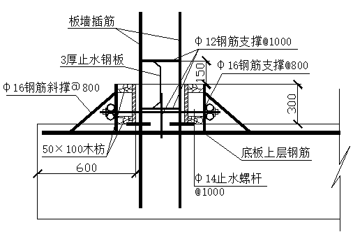[怀宁]高层住宅工程施工组织设计（2017年）-09地下室外墙模板及其支撑体系
