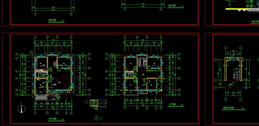 成套别墅建筑施工图