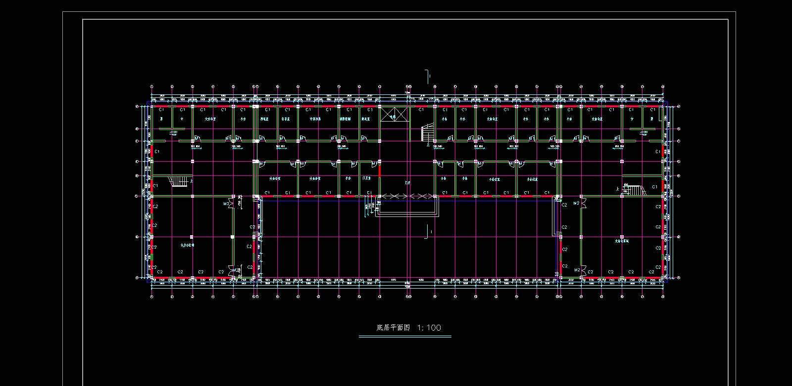 【4层】5400平米框架结构永达写字楼毕业设计（含计算书、设计图）