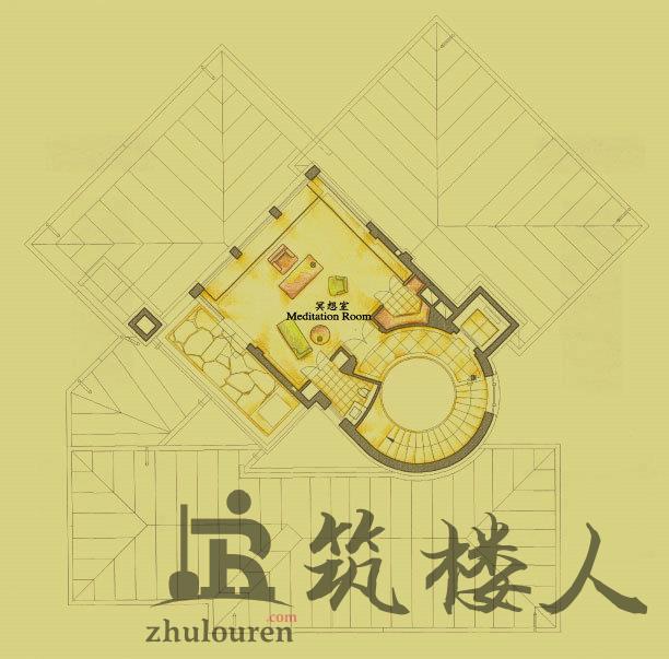 北京某墅别墅全套图带效果图