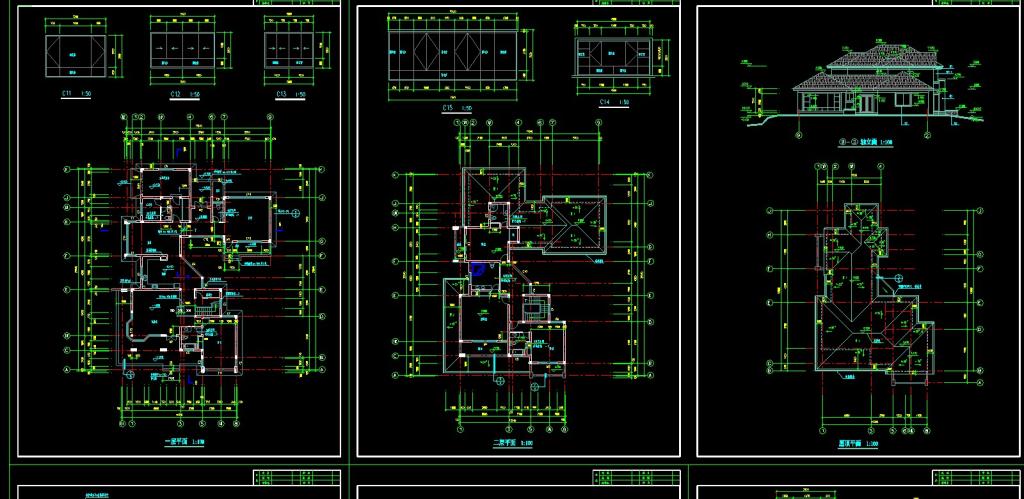 生态园别墅建筑施工图