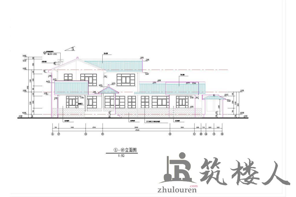中国古典别墅施工图