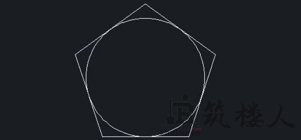 CAD中如何绘制圆的外切多边形？