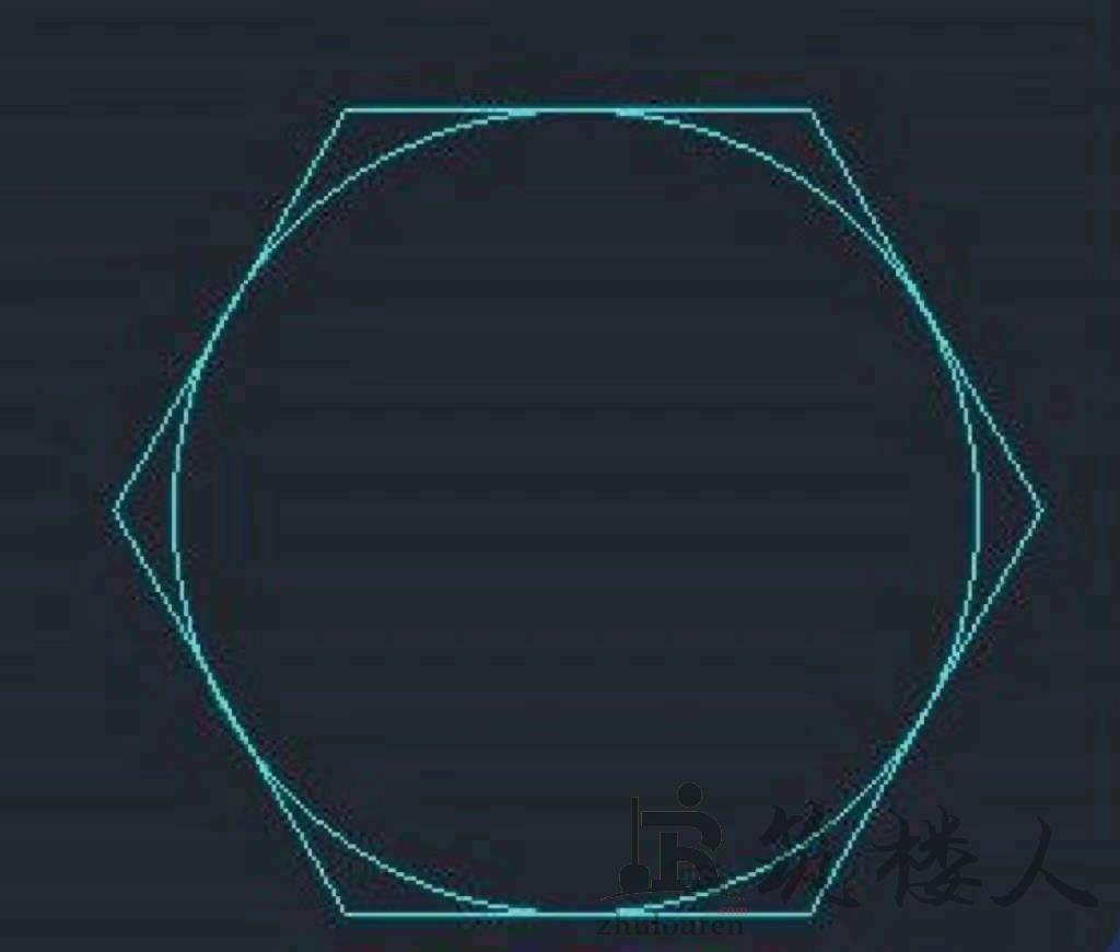 CAD中如何绘制六角螺母平面图？